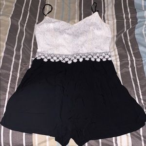Black and white romper